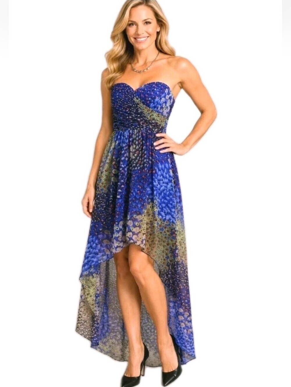 Max & Cleo~Sz 2~Multi High-Low Prom Dress NWT